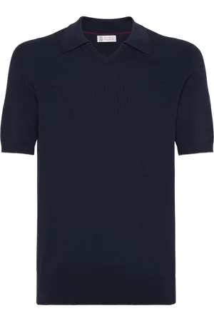 Brunello Cucinelli Ribbed-knit polo jumper