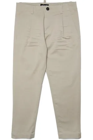 Dsquared2 Rubberised logo stretch-cotton chinos