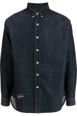 Chocoolate Logo-embroidered corduroy shirt