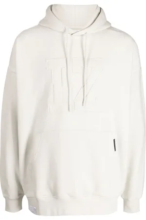 Izzue Logo-appliqué fleece-texture hoodie