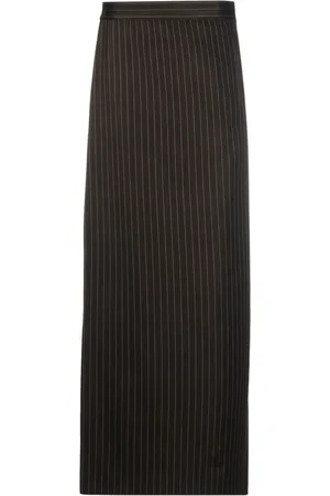 Jean Paul Gaultier Pinstripe layered wool-blend trousers