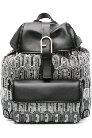 Furla Flow logo-jacquard backpack