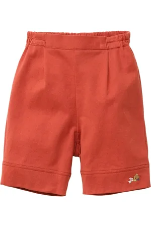 Familiar Motif-embroidered cotton trousers
