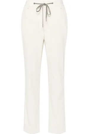 ELEVENTY Drawstring-fastening corduroy trousers
