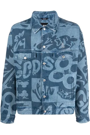 GCDS Logo print denim jacket