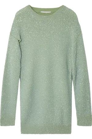 Stella McCartney Sequin-embellished cape jumper minidress