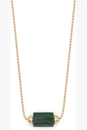LUIS MORAIS 14kt yellow malachite necklace