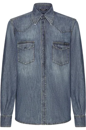 Dolce & Gabbana Point-collar denim shirt