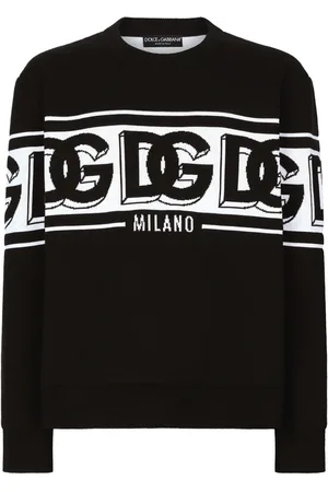 Dolce & Gabbana Intarsia knit-logo crew-neck jumper