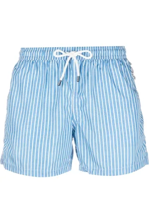 FEDELI Madeira striped-print swim shorts
