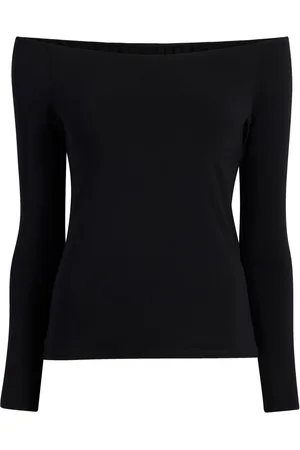Another Tomorrow Leotard boat-neck top