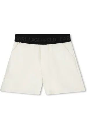 Karl Lagerfeld Logo-waistband embellished shorts