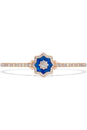 David Morris 18kt rose Astra diamond and opal bracelet