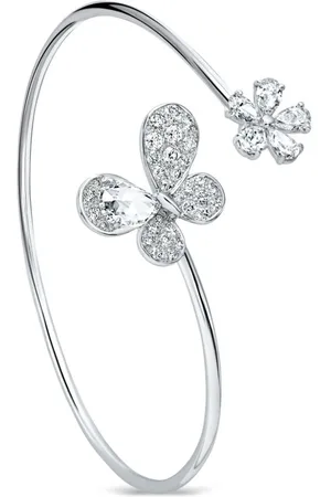 David Morris 18kt white gold Pixie diamond bangle