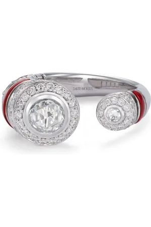 David Morris 18kt white gold Asiyah diamond ring