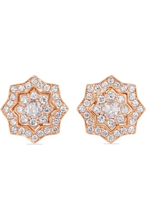 David Morris 18kt rose gold Astra diamond stud earrings