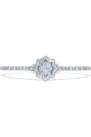 David Morris 18kt white gold Astra diamond bangle bracelet