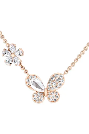 David Morris 18kt rose gold Pixie diamond necklace