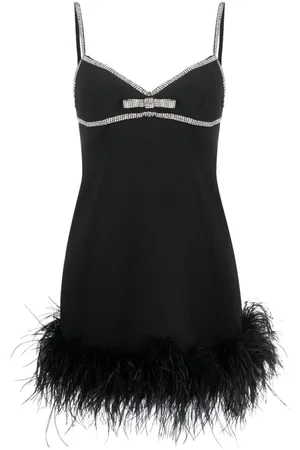 Self-Portrait Embellished crepe minidress