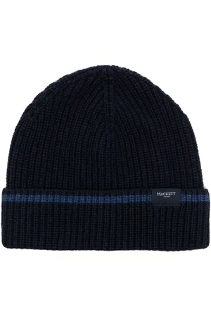 Hackett Logo-patch contrasting-trim beanie