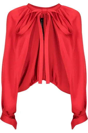 Gloria Coelho Long-sleeve cropped blouse