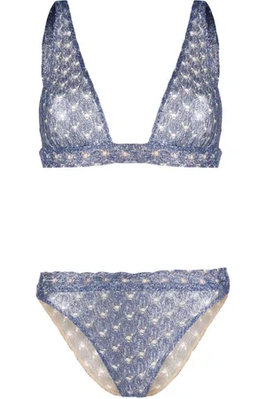 Missoni Metallic crochet-knit bikini