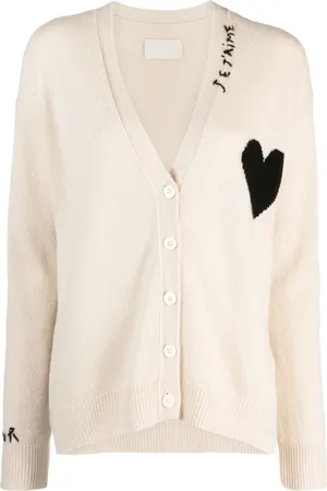 Zadig & Voltaire Mirka heart-embroidered cashmere cardigan