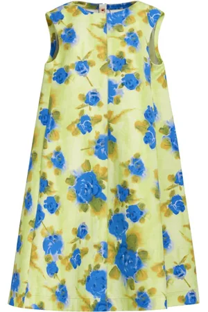 Marni Floral-print cotton midi dress