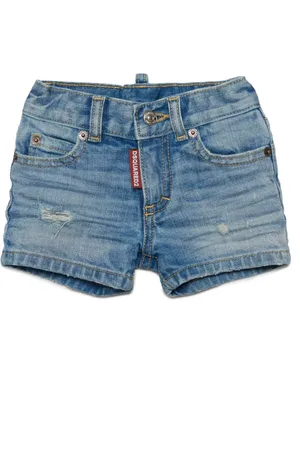 Dsquared2 Ripped-detail denim shorts