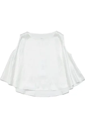 Maison Margiela Logo-embroidered sleeveless shirt