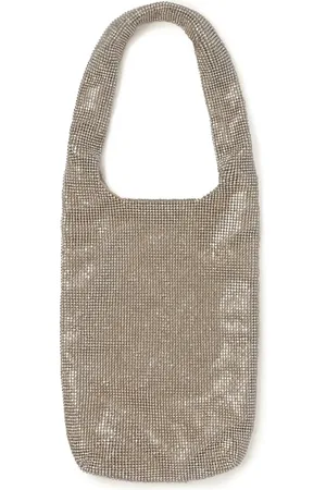 KARA Crystal-embellished mesh tote bag