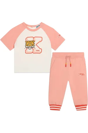 Kenzo Logo-print two-tone tracksuit set