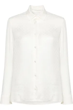 Palm Angels Monogram-jacquard silk shirt