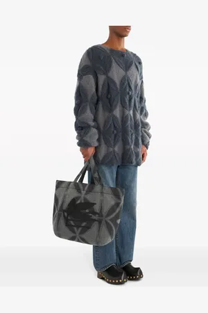 Etro Pegaso-motif felted tote bag