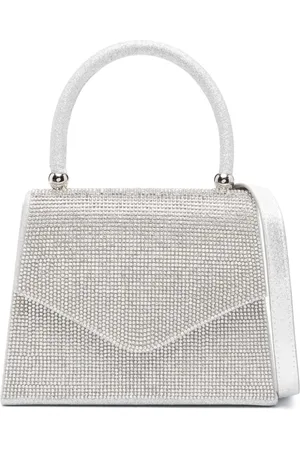 MONNALISA Crystal-embellished metallic-finish bag