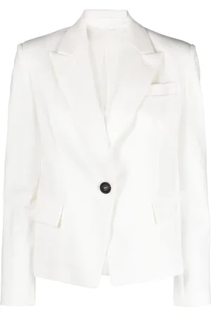 Brunello Cucinelli Single-breasted cotton-blend blazer