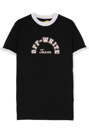 OFF-WHITE Logo-print organic cotton dress