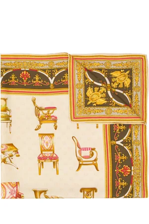 Gucci Chair-print silk scarf