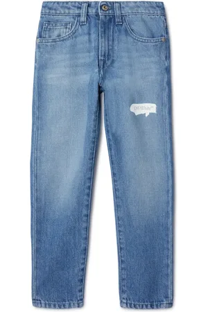 OFF-WHITE Paint Graphic straight-leg jeans