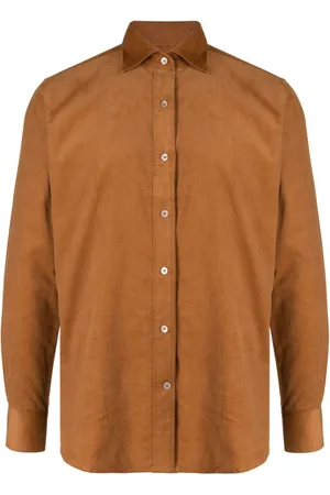 MAN ON THE BOON. Logn-sleeve corduroy shirt