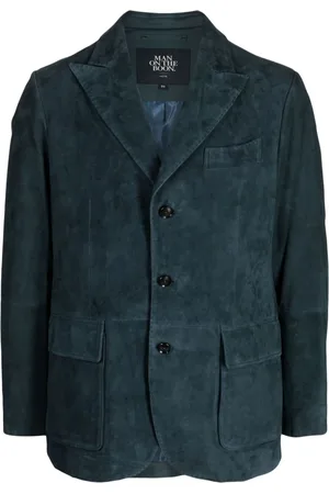 MAN ON THE BOON. Single-breasted suede blazer