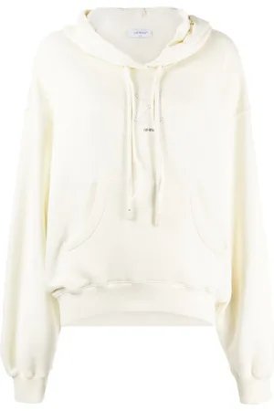 OFF-WHITE Crystal-embellished cotton hoodie
