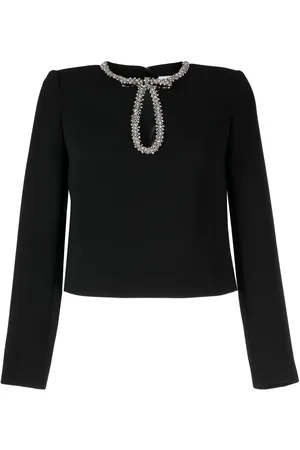 Self-Portrait Crystal-embellished cut-out top