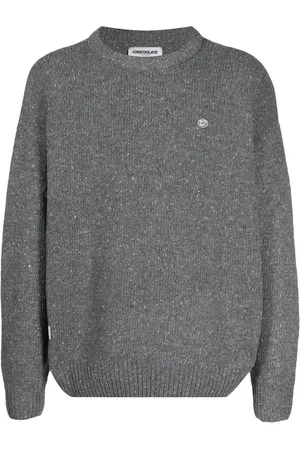 Chocoolate Logo-appliqué mélange-effect jumper