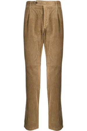 MAN ON THE BOON. Pintuck corduroy trousers