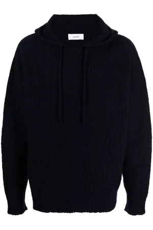 LARDINI Long-sleeve ribbed hoodie