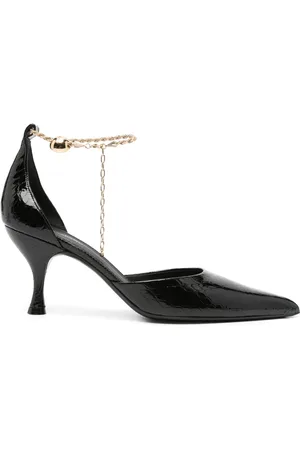 Salvatore Ferragamo 80mm logo-engraved leather pumps