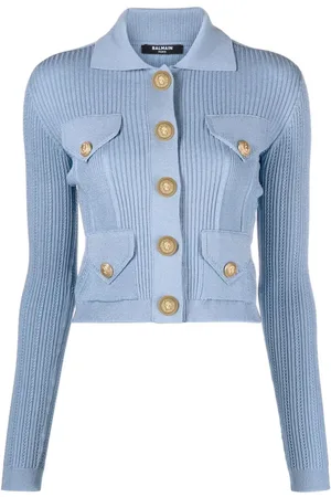 Balmain Pointelle-trim cardigan