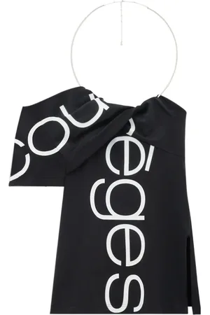 Courrèges Logo-print organic-cotton top