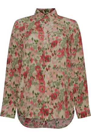 ADAM LIPPES Floral-print silk shirt